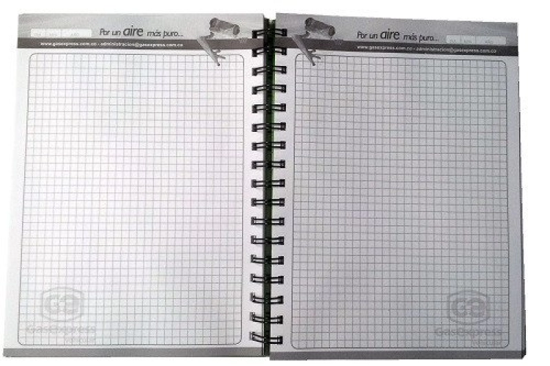 Cuaderno Argollado pasta dura, Medio Oficio, tamaño 23 x 16 cmts