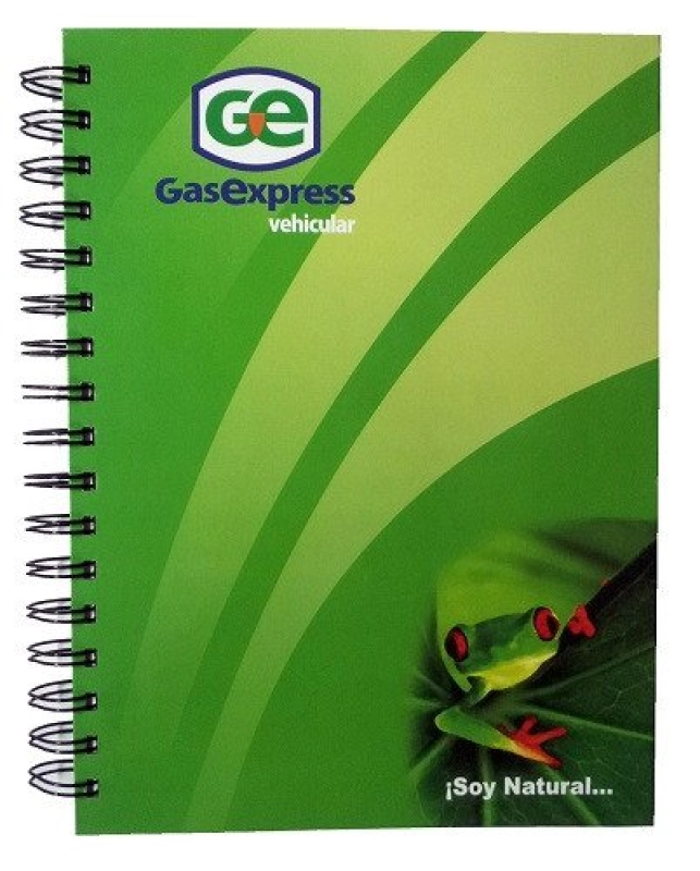 Cuaderno Argollado pasta dura, Medio Oficio, tamaño 23 x 16 cmts