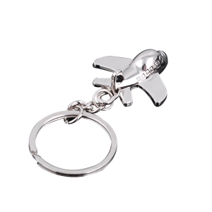 Llavero Metalico 3D en forma de Avion, de 3.7 x 3.3 cmts
