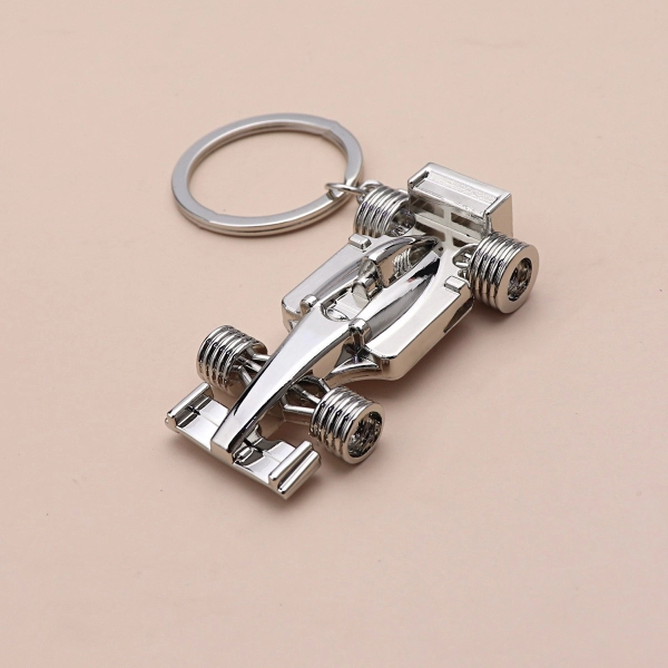 Llavero Metalico 3D en forma de Carro Formula 1 , 60 x 27 mm