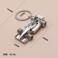 Llavero Metalico 3D en forma de Carro Formula 1 , 60 x 27 mm