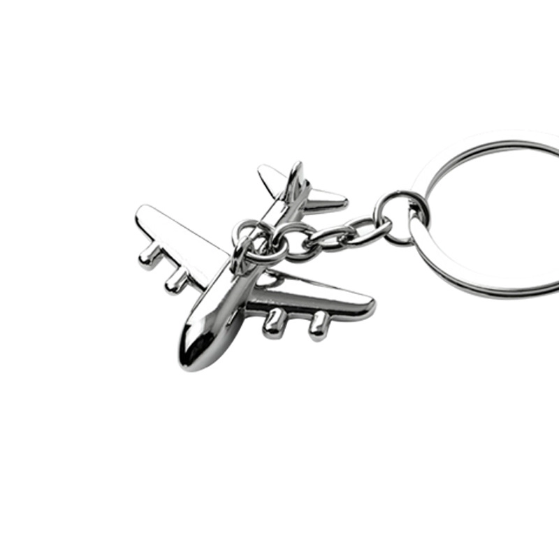 Llavero Metalico en forma de Avion, tamaño 7.5 x 4 cmts