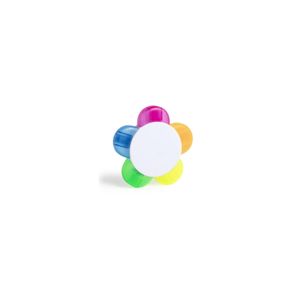 Resaltador Petalo, x 5 colores, tamaño 10 x 2 cmts
