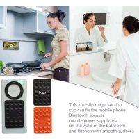 Porta Celular con Chupas, en silicona, para colocar en Pared o Cualquier lugar