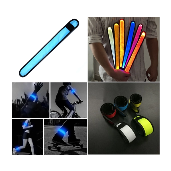 Manilla o Brazalete Reflectivo con luz LED, de 36 x 4 cmts