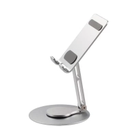 Stand metalico para Celular y Tablet, con medida 10.5 x 11.2 x 3.2 cmts