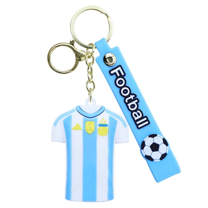 Llavero manilla con camiseta en PVC y mini balon