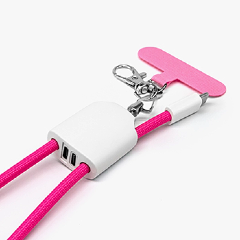 Cinta Porta celular con Cargador 4 en 1, 60W carga rapida y data transfer