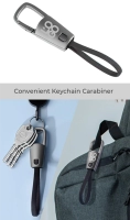 Llavero Metalico Carabinero Cargador de 60W, tipo C a Tipo C