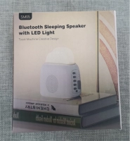 Parlante BT, con White Noise, y Luz Nocturna,  en ABS, 10.3 x 9.6 x 6.3 cmts