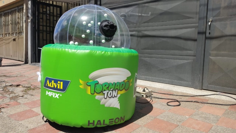 Dummy Inflable tipo Cabina pero solo para Balotas, de 1.10 mts de alto
