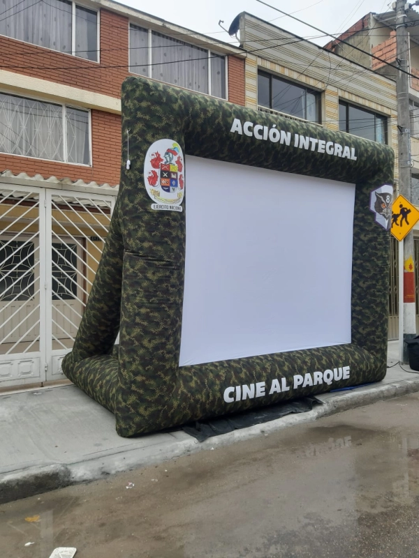 Dummy Inflable Estatico Telon Pantalla Accion Integral