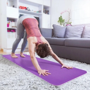 Tapete para Yoga en TPE, de dos tonos, 183 x 61 x 0.6 cmts