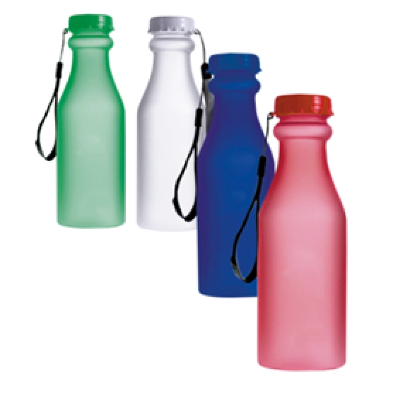 Botella Milk, plástica, tapa retro, 550 ml., 21 x 6.5 cmts de diametro