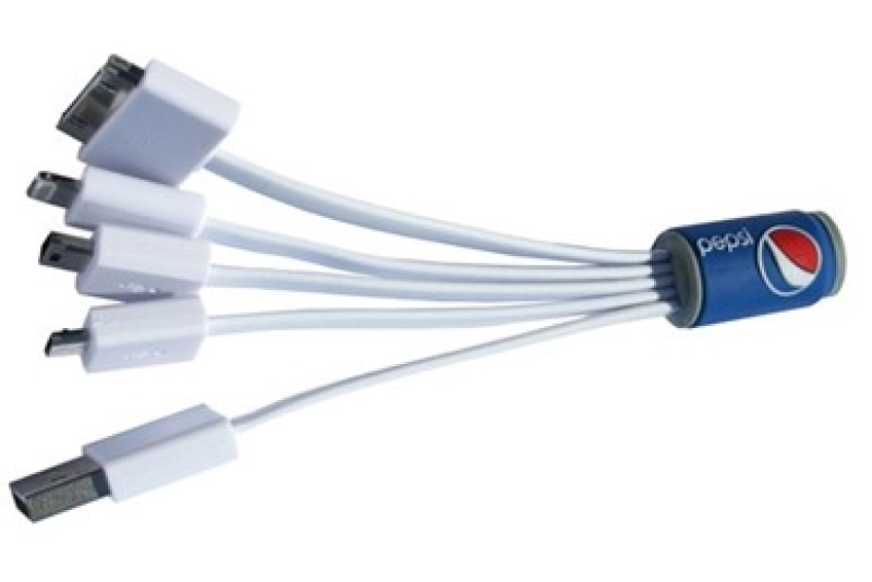 Cable Multiconector x 2 en PVC 3D en diseño de Nube