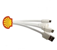 Cable Multiconector x 3 en PVC 3D en diseño personalizado de botella