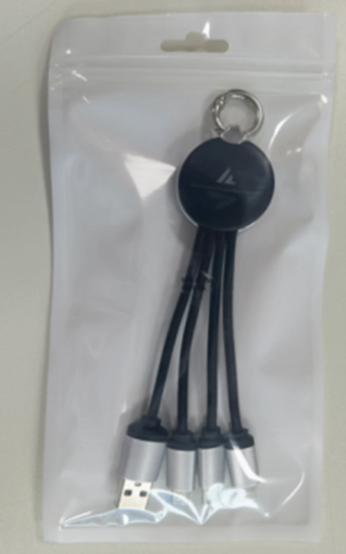Multicable Cargador x 3, con logo en LED,  16 cmts de largo