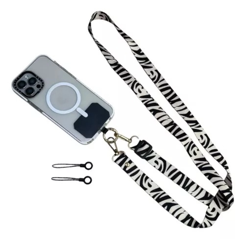 Lanyard Porta Celular, 2 cmts ancho, largo 120 cmts