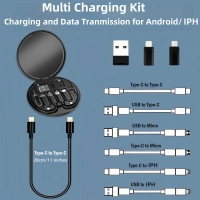 Kit Multiple de Carga Rapida 60W  y transmision de Data, 7 cmts diametro