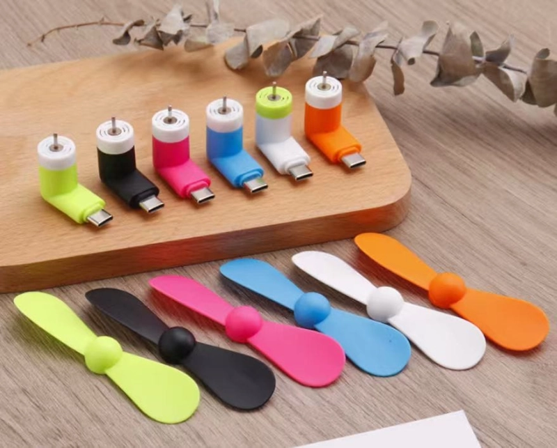 Ventiladores para Celular con conector tipo C en silicona, 8.5 x 3.5 cmts