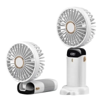 Mini Ventilador Plegable, plastico, recargable, 16 x 5.8 x 5.5 cmts, 1200 mAh