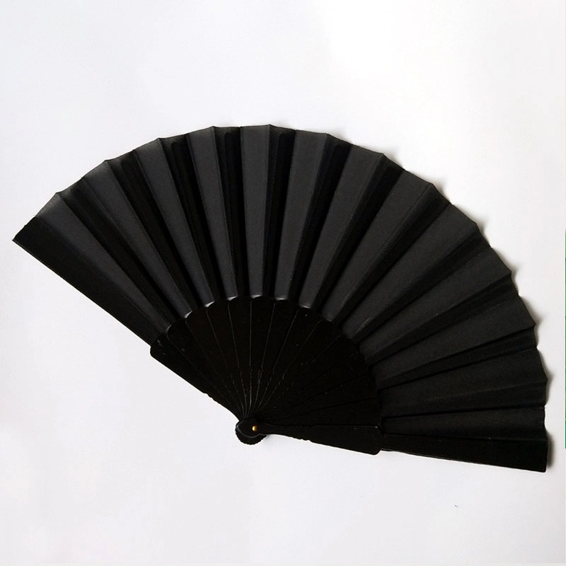 Ventilador o Abanico Manual, en plastico + poliester algodon, de 23 x 3.5 cm