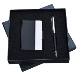 Set de Regalo en Caja, con Portatarjetas y Boligrafo