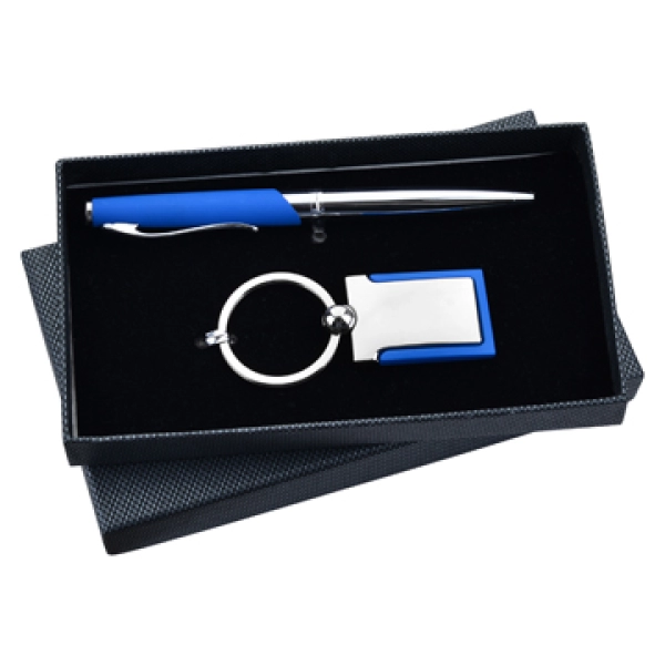 Set de Regalo en Caja con Llavero y Boligrafo