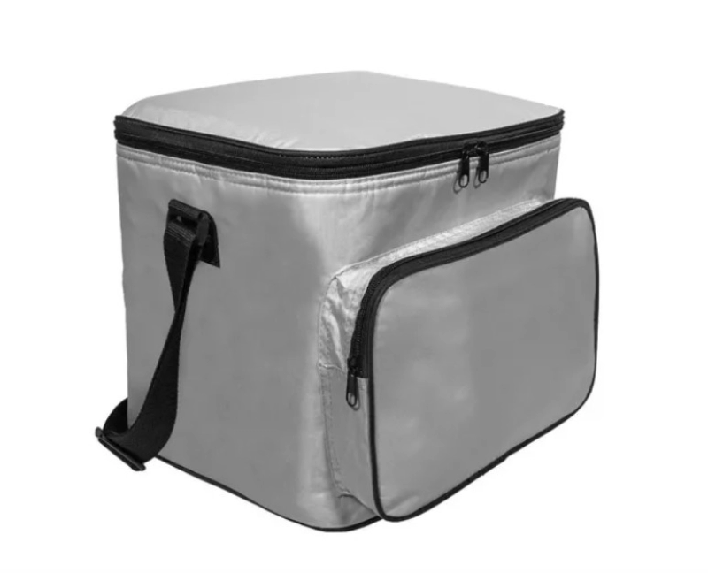 Nevera Sardinia, doble bolsillo con forro y espuma, 25 x 25 x 15 cmts