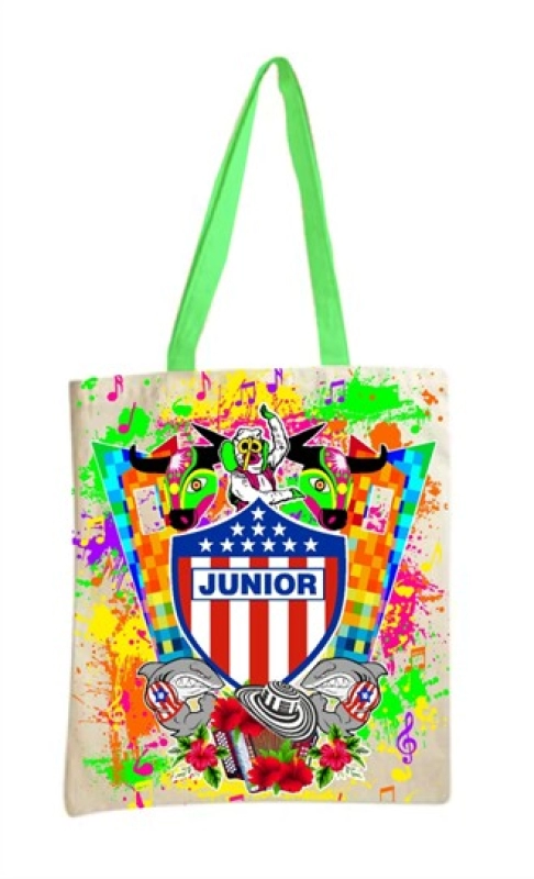 Bolso Rumbero, para Carnaval, en Kambral, 35 x 40 cmts, doble manija, sublimado