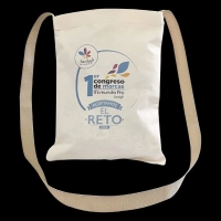 Bolsa Sunrise, en tela de polialgodon, de 30 x 35 cmts, reata de algodon