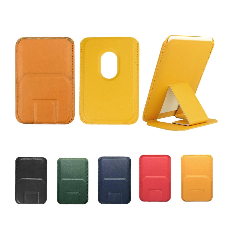 Stand Protector y Bolsillo Magsafe para Celular en PU, de 10 x 6.5 cmts