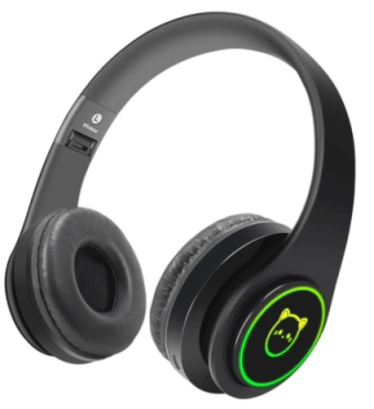 Audifonos Bluetooth, version 5.3, logo en LED