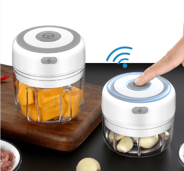 Picador Electronico de Ajo, 250 ml, recargable con USB