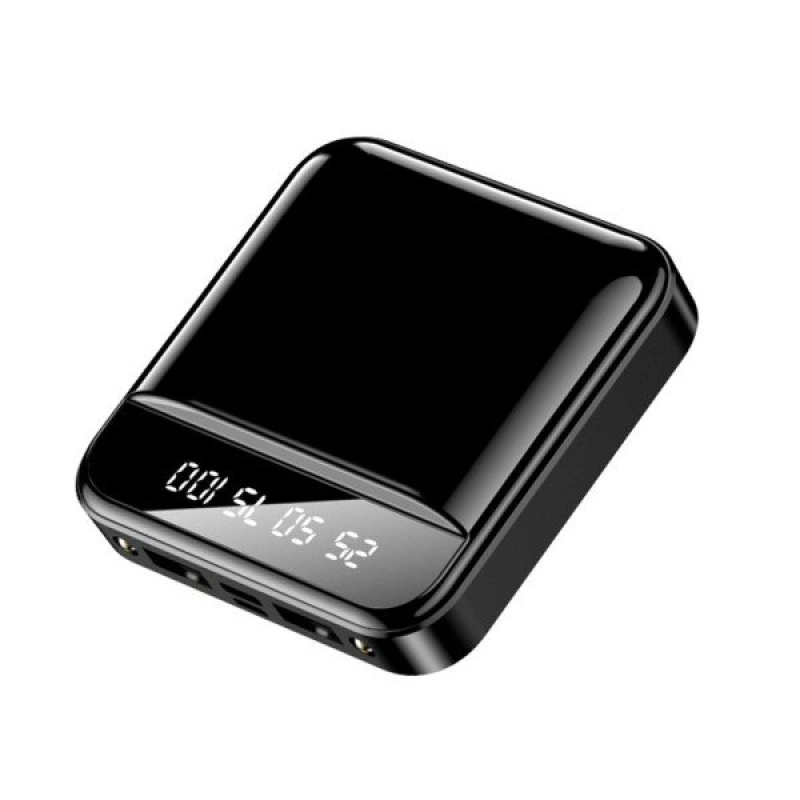 Power Bank Kin, 10.000 mAh, con indicador LED de carga, 8 x 8 x 2.2 cmts