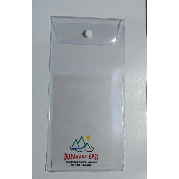 Estuche Electrosellado, con broche plastico, 12 x 18 cmts