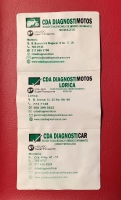 Portadocumentos de 3 cuerpos, para Soat del Carro, tamaño 24 x 12 cmts