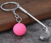 Llavero Metalico Palo y Pelota de Golf