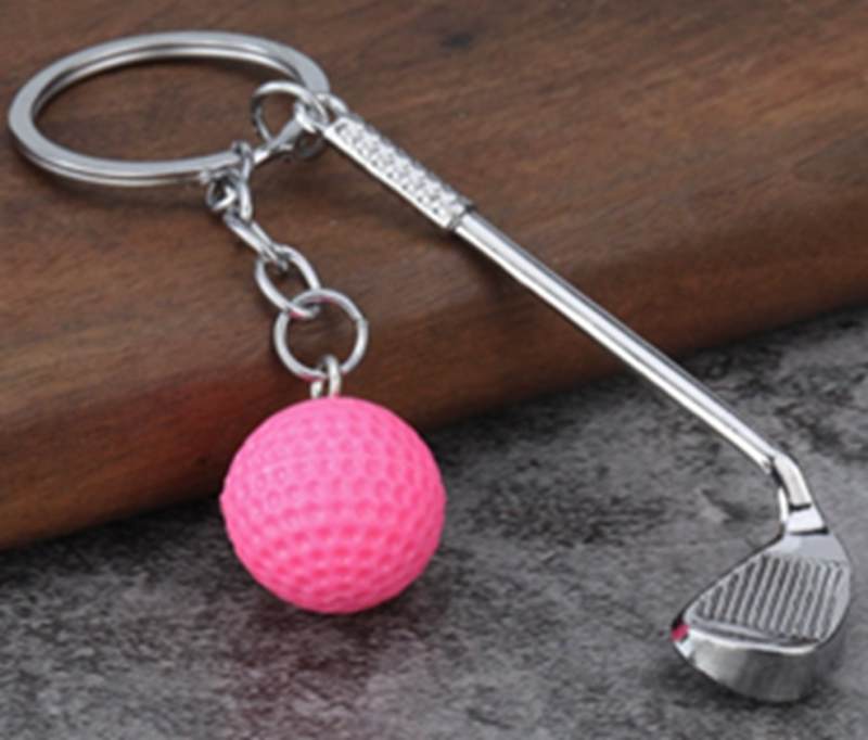 Llavero Metalico Palo y Pelota de Golf