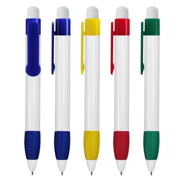 Boligrafo Morrison, plastico, con agarre en Rubber