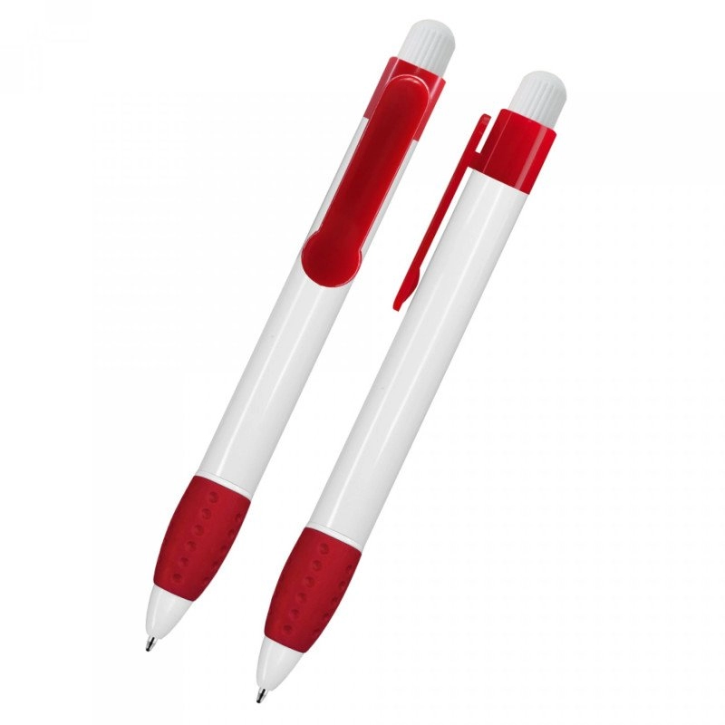 Boligrafo Morrison, plastico, con agarre en Rubber