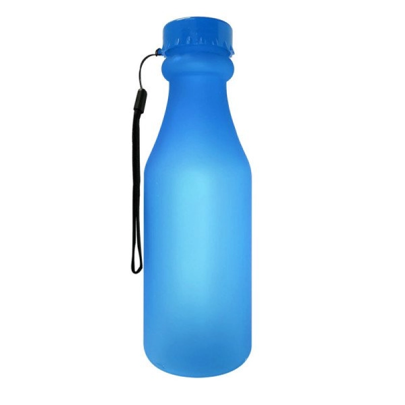 Botella Milk, plástica, tapa retro, 550 ml., 21 x 6.5 cmts de diametro