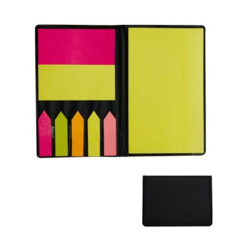 Set Post It Office, en imitacion cuero, 13.5 x 8.5 x 1 cmt