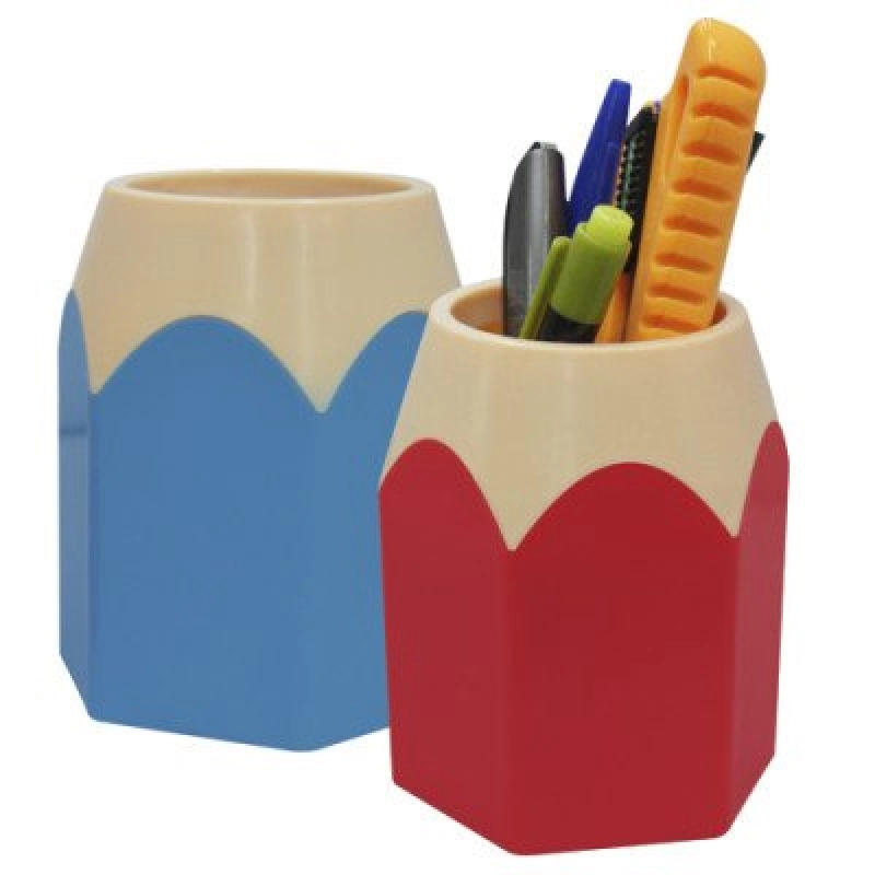 Portalápiz Plastico en forma de Lapiz, de 10 x 7.5 cmts