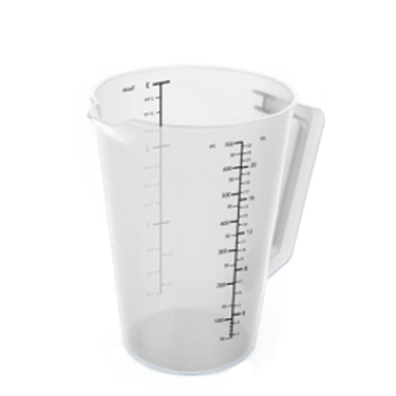 Jarra Medidora Redonda 750 ml, 14 x 10.5 cmts