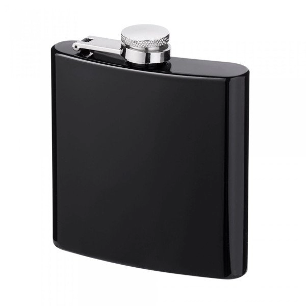 Licorera Black, en acero inoxidable, 4 onzas, 9.4 x 7 x 2 cmts