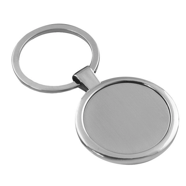 Llavero Circular metalico, 2.8 x 3.7 cmts.