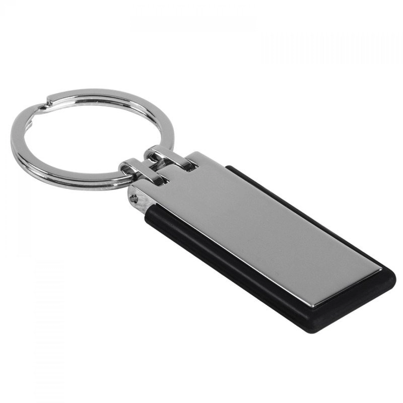 Llavero Frame, metalico, con borde siliconado, 8.7 x 2.3 x 0.5 cmts.
