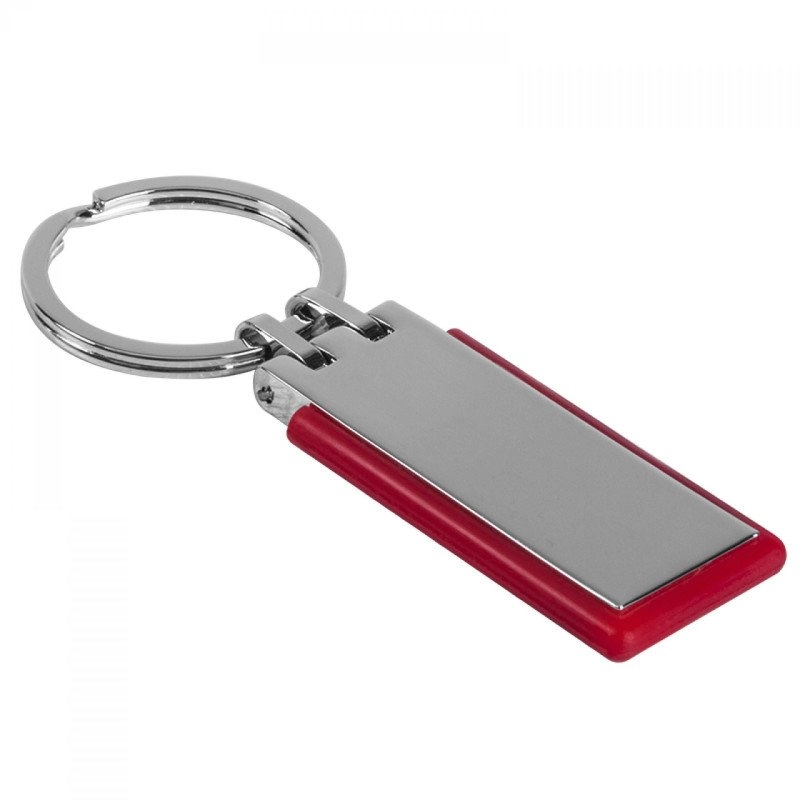Llavero Frame, metalico, con borde siliconado, 8.7 x 2.3 x 0.5 cmts.