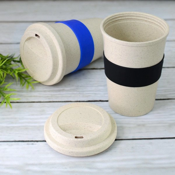 Mug Boo, en fibra de bambu biodegradable, 420 ml, 13.4 x 9.3 cmts